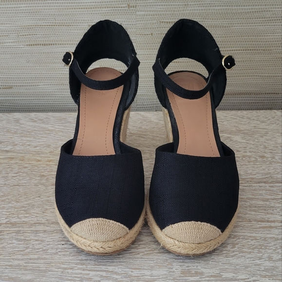 H&M Shoes - H & M Black Espadrille Wedges 8